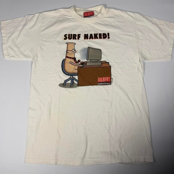 The Unbranded Brand Other - Vintage Dilbert Surf Naked T-Shirt  Men's Larg